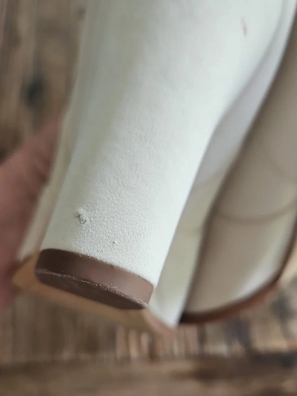 Sam Edelman Cream Pointed-Toe Block Heel Ankle Booties